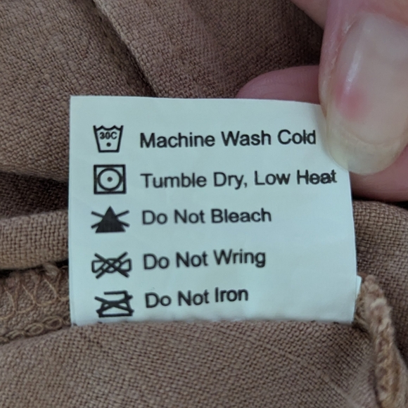 Arianna By Howard's Size Small Tan Button Down Cotton & Linen Skirt - Picture 5 of 5